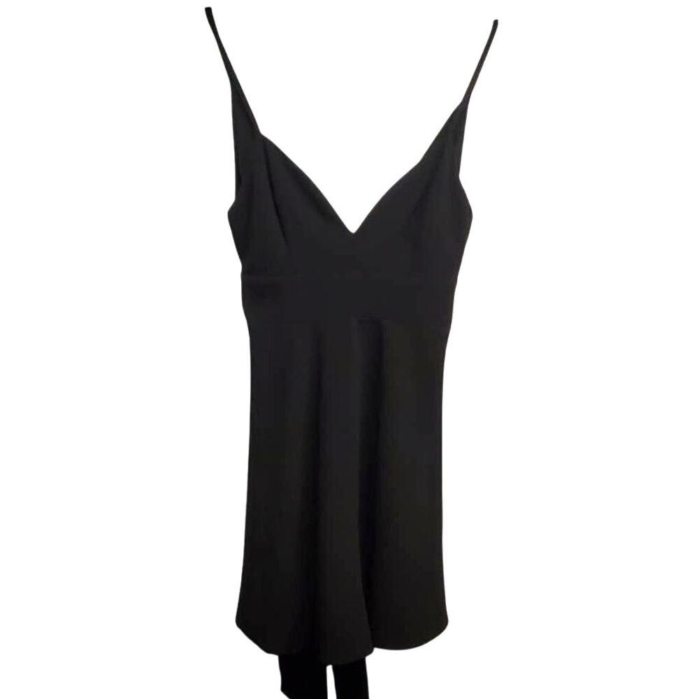 Lovely Day Black Spaghetti Straps Wide Band Waist Tunic Dress Small